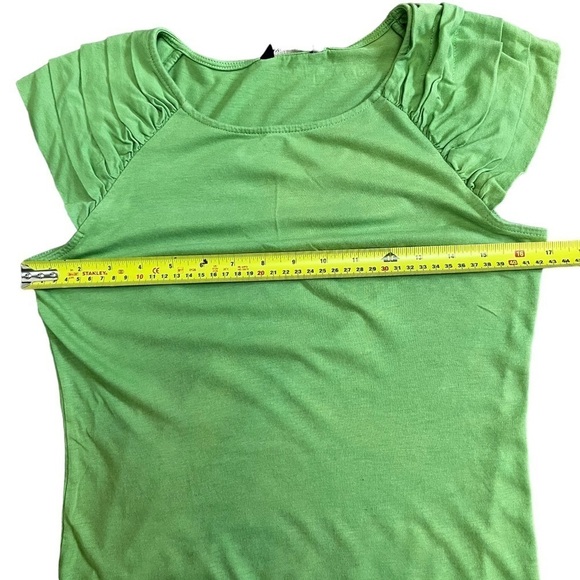 2/$20 Banana Republic Ruffle Sleeve Top - Bright Green - Modal - Picture 5 of 7